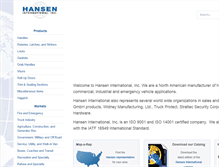 Tablet Screenshot of hansenint.com